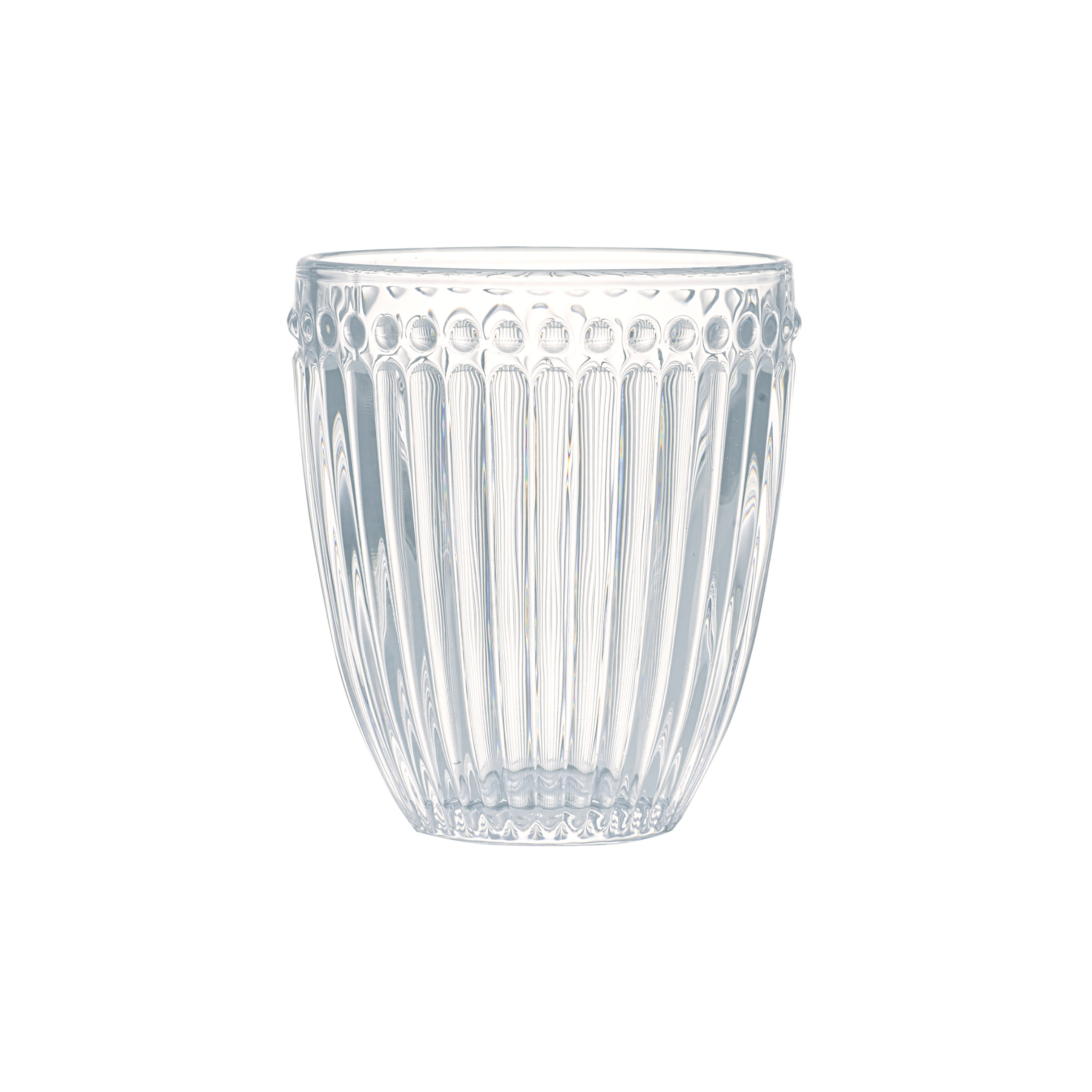 GreenGate Wasserglas Alice Klar aus Glas mit geriffelter Struktur