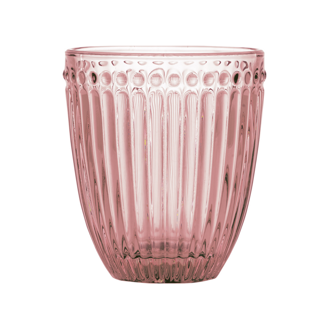GreenGate Wasserglas Alice Hellrosa aus Glas im skandinavischen Landhausstil