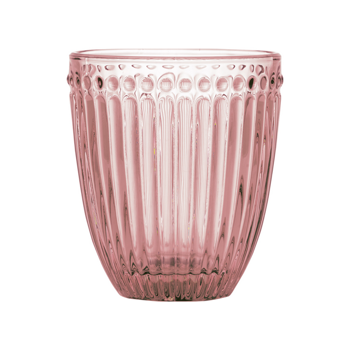 GreenGate Wasserglas Alice Hellrosa aus Glas im skandinavischen Landhausstil