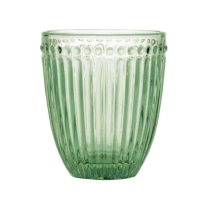 GreenGate Wasserglas Alice Hellgrün aus Glas im skandinavischen Landhausstil
