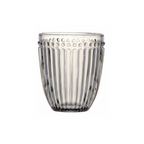 GreenGate Wasserglas Alice Grau aus Glas mit geriffelter Struktur