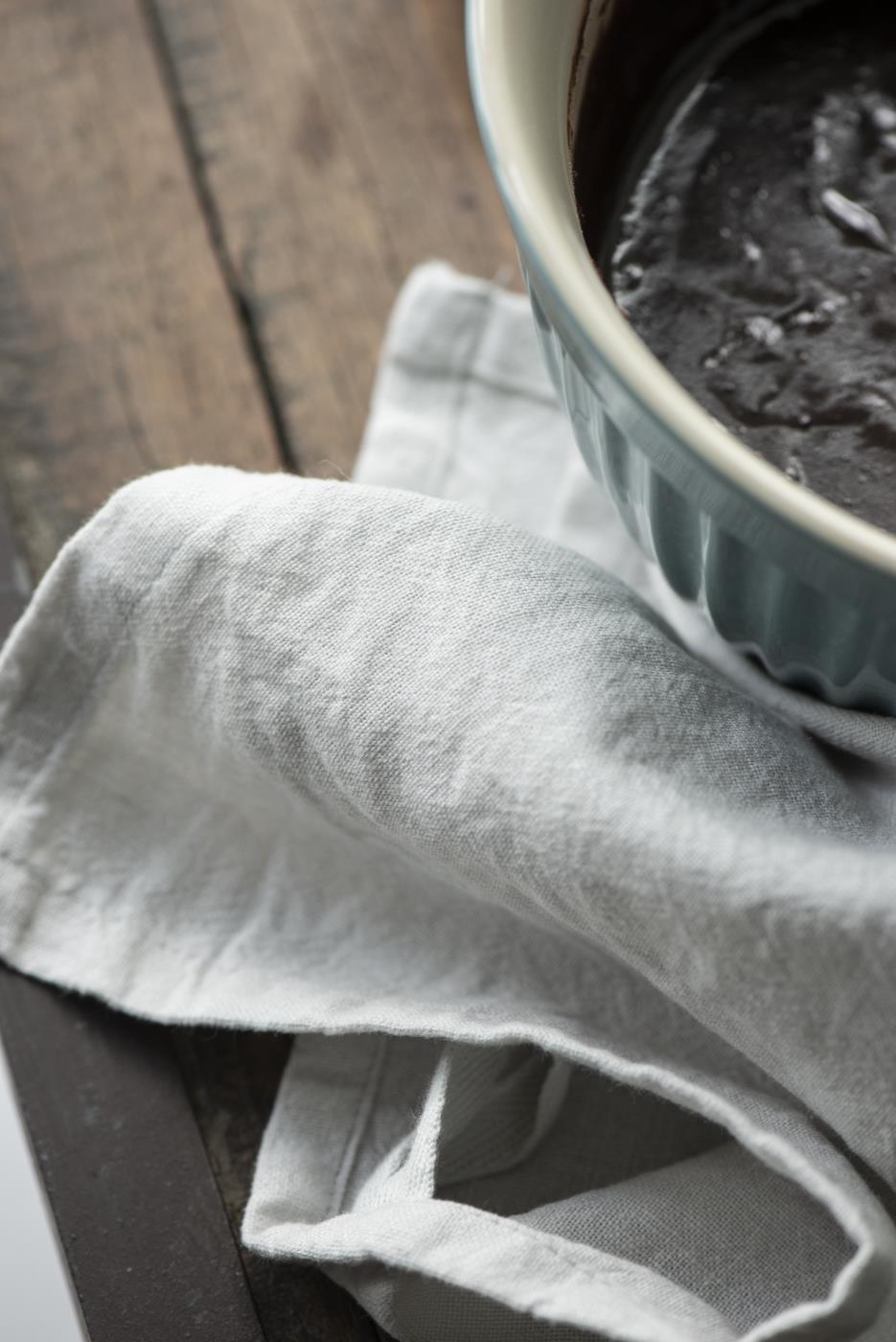 Geschirrtuch, Freja, Leinen/Baumwolle, hellgrau