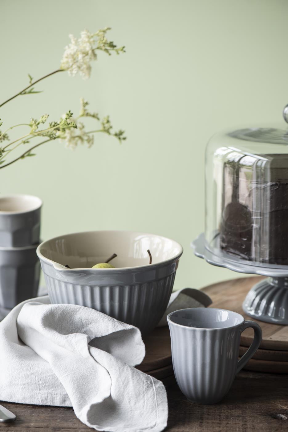 Geschirrtuch, Freja, Leinen/Baumwolle, hellgrau