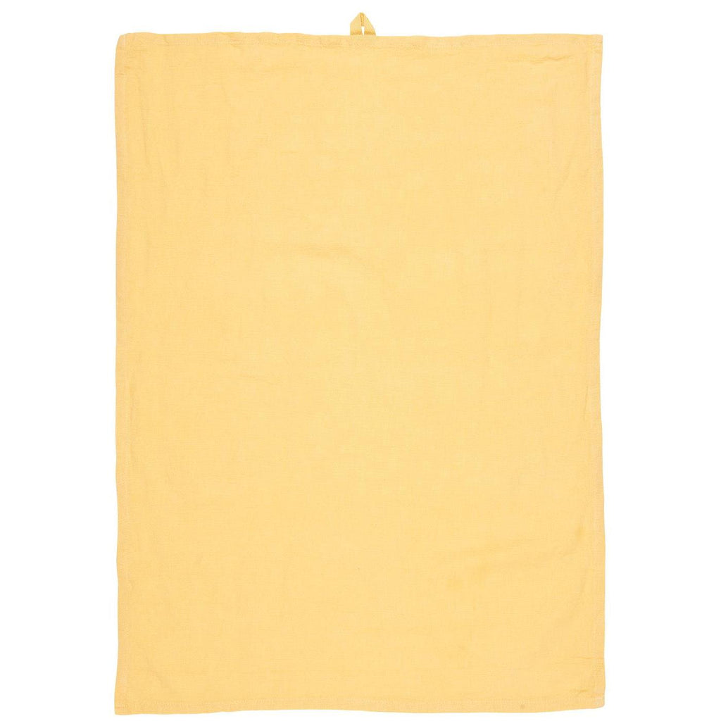 Geschirrtuch, Freja, Leinen/Baumwolle, zart gelb