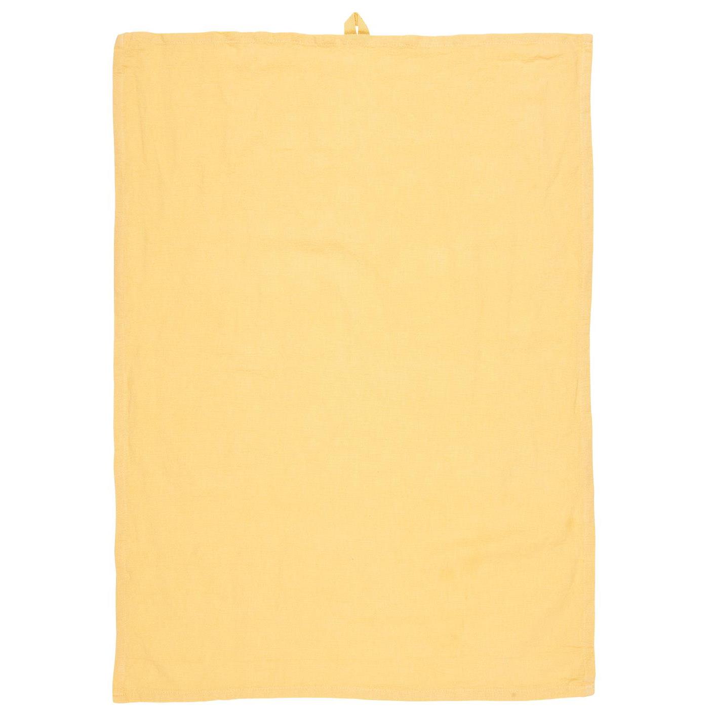 Geschirrtuch, Freja, Leinen/Baumwolle, zart gelb