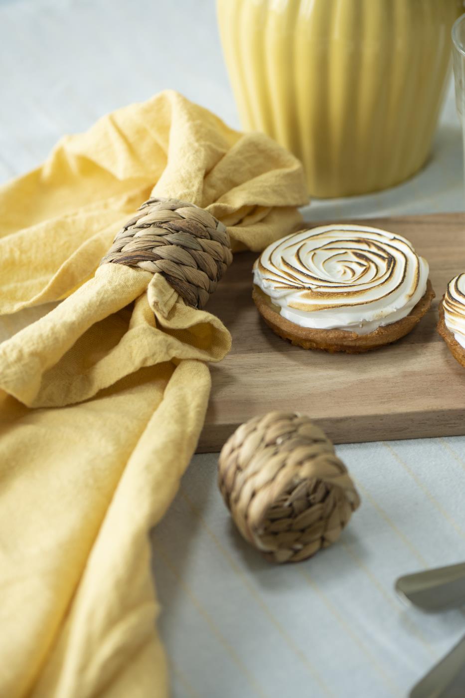 Geschirrtuch, Freja, Leinen/Baumwolle, zart gelb