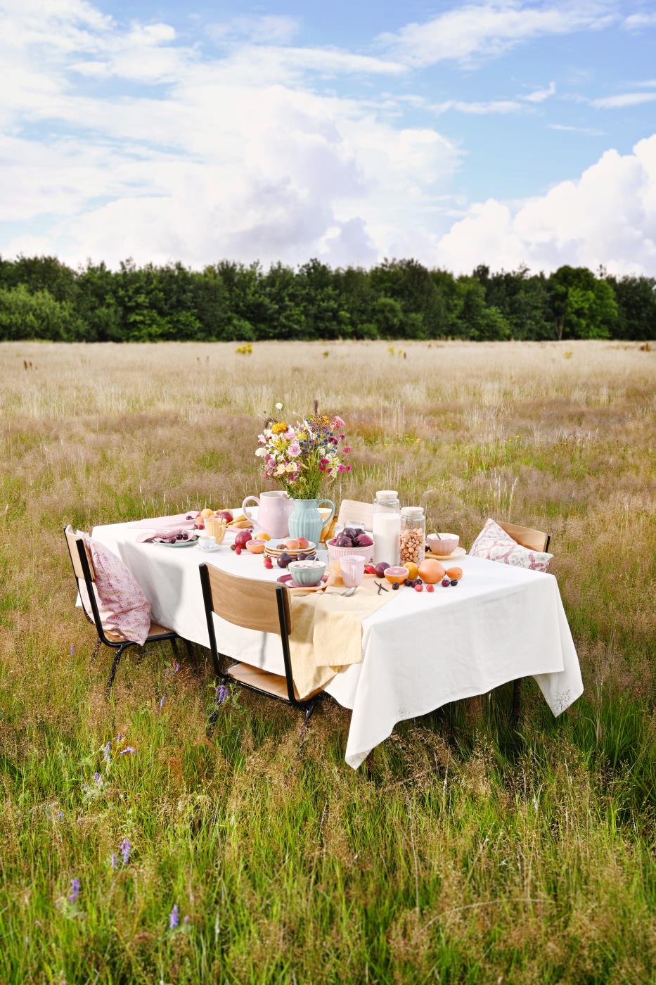 Geschirrtuch, Freja, Leinen/Baumwolle, zart gelb