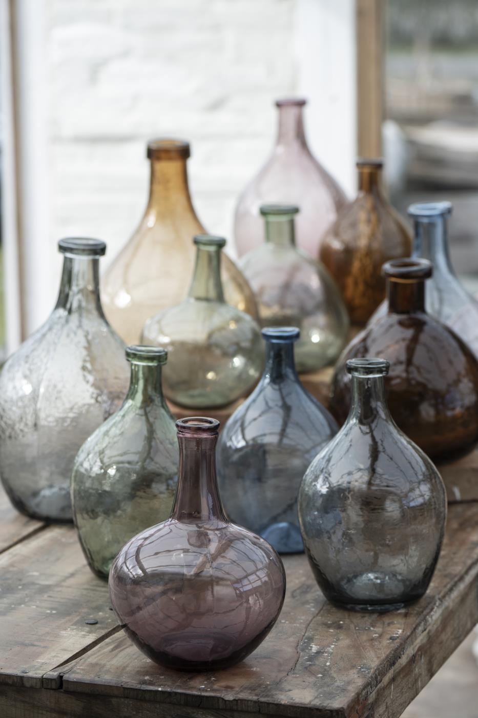 Glasballon braunes Glas NON FOOD mundgeblasen