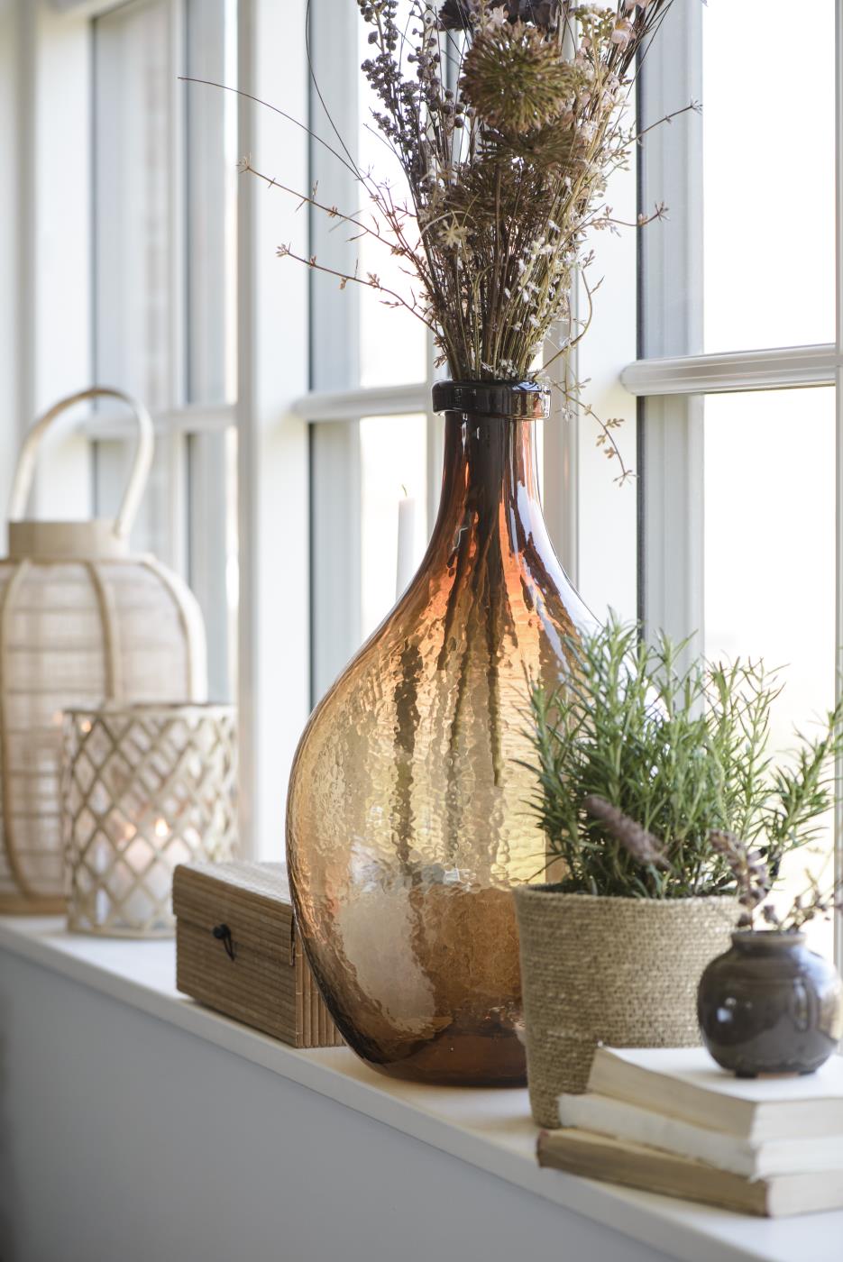 Glasballon braunes Glas NON FOOD mundgeblasen