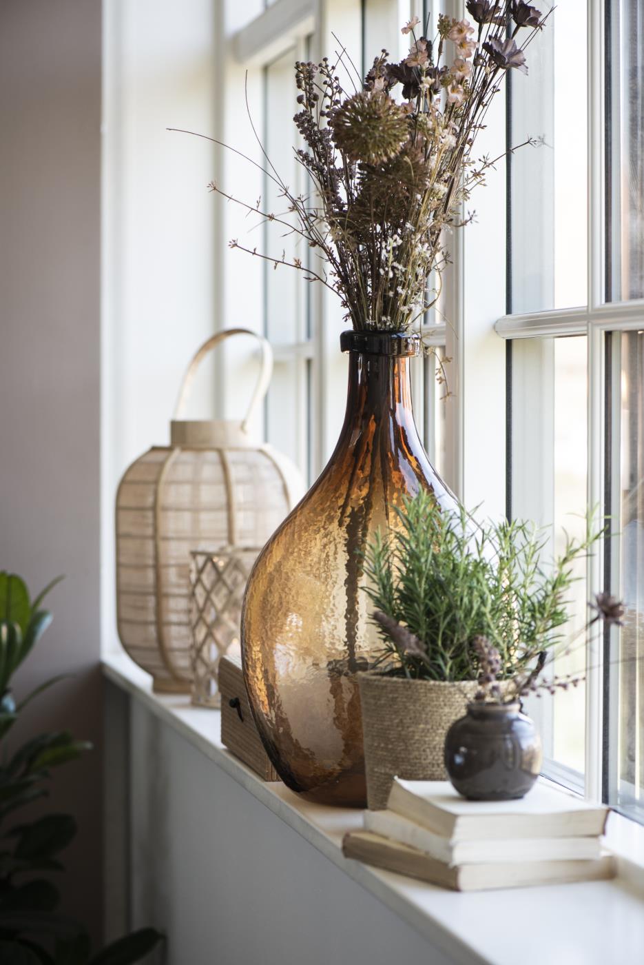 Glasballon braunes Glas NON FOOD mundgeblasen