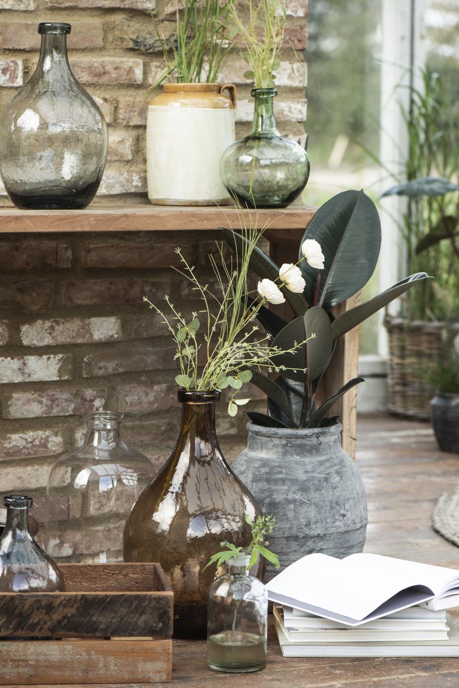 Glasballon braunes Glas NON FOOD mundgeblasen