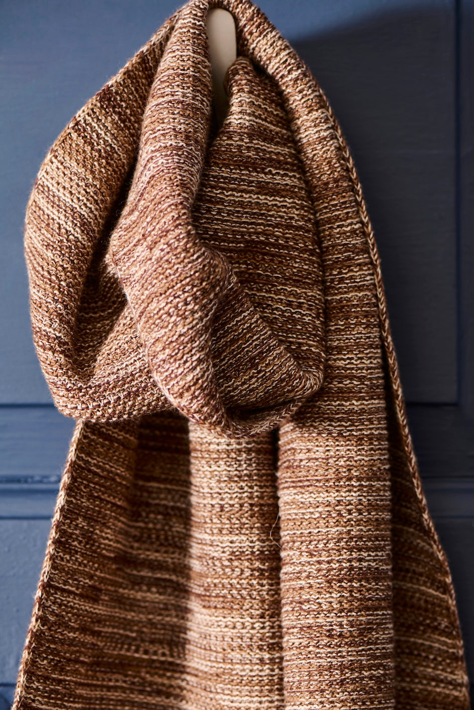 Ib Laursen Halstuch braun Melange gestrickt