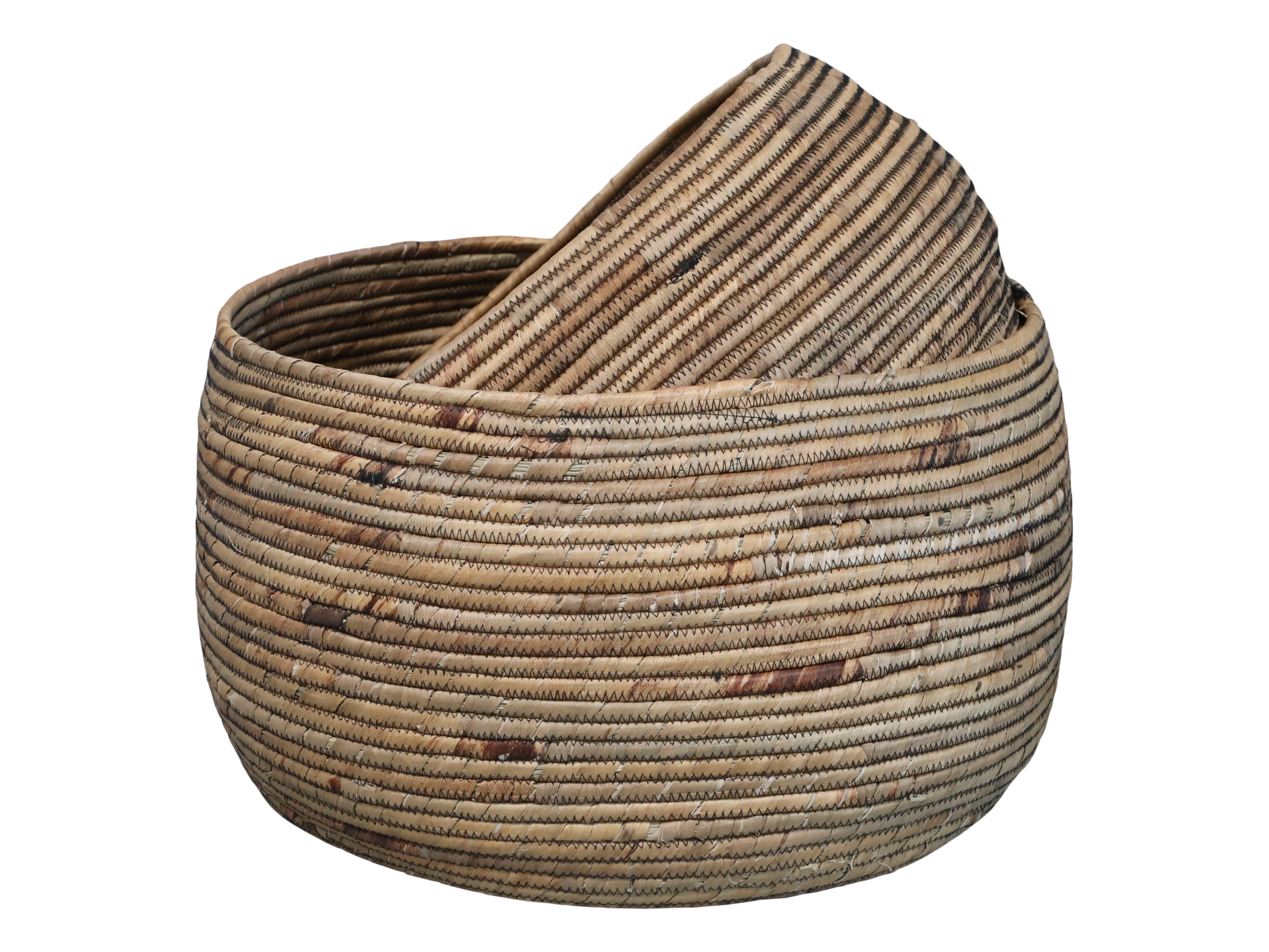 Körbe aus Wasserhyacinthe zweier Set