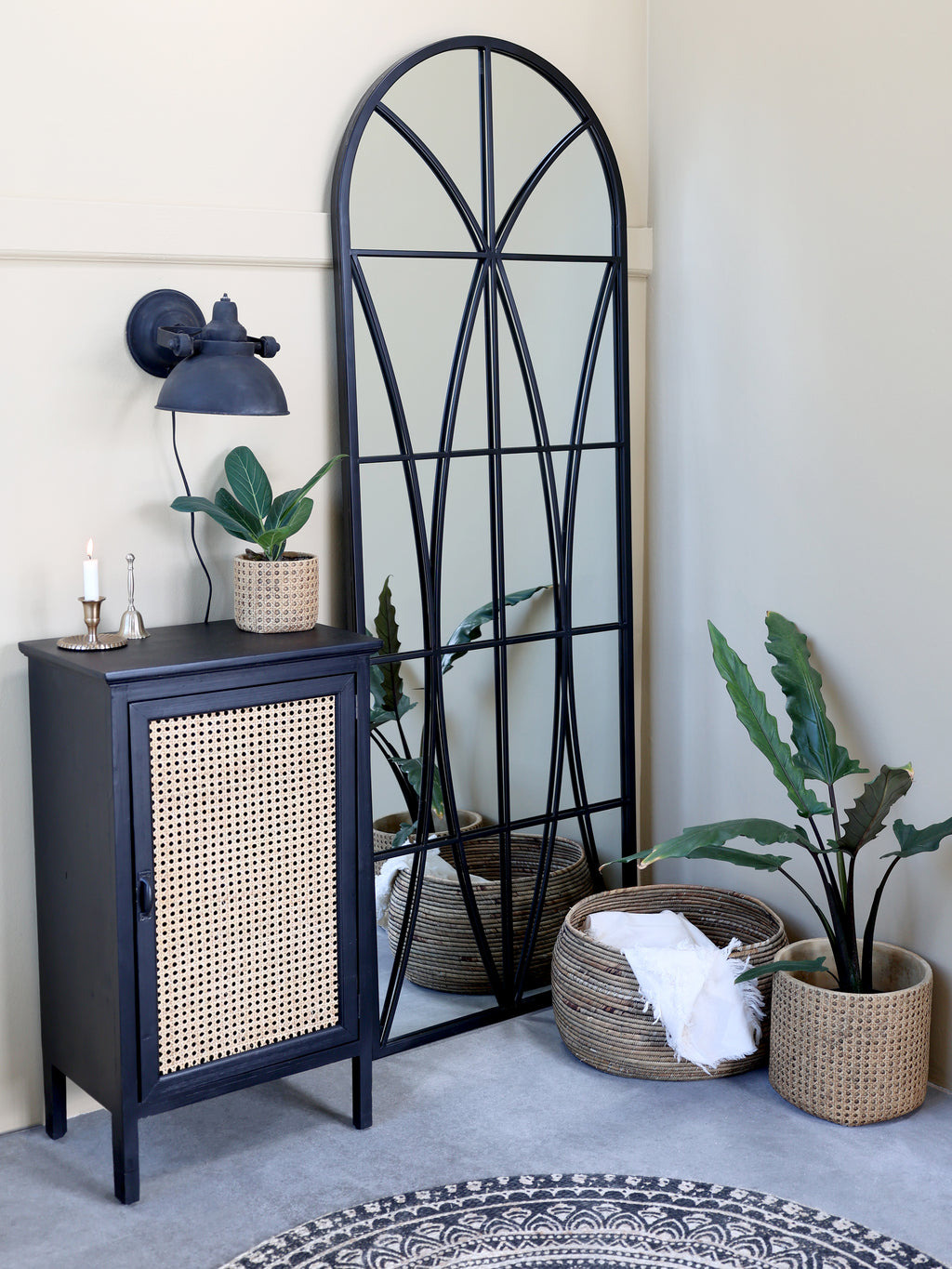 Körbe aus Wasserhyacinthe zweier Set