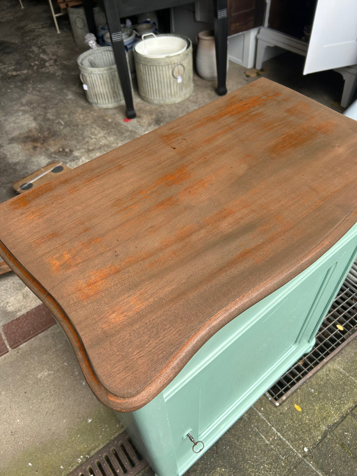 Antike Biedermeier Kommode Salbei Shabby Chic