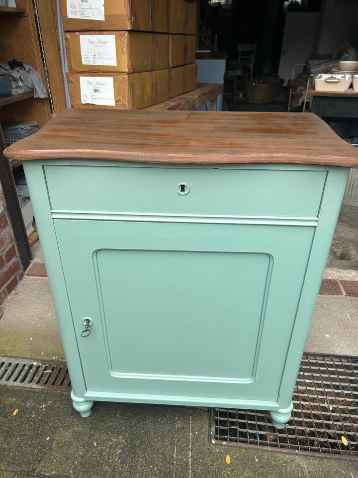 Antike Biedermeier Kommode Salbei Shabby Chic