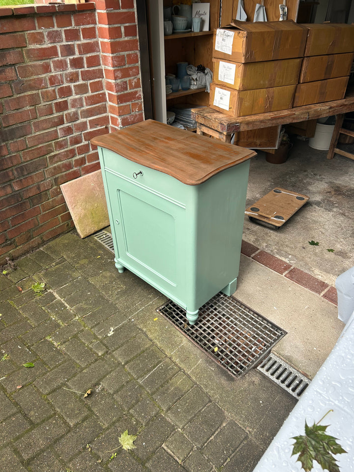 Antike Biedermeier Kommode Salbei Shabby Chic