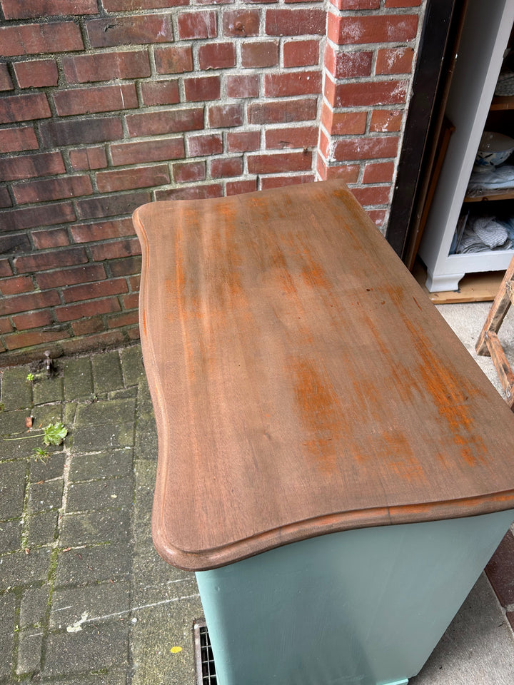 Antike Biedermeier Kommode Salbei Shabby Chic