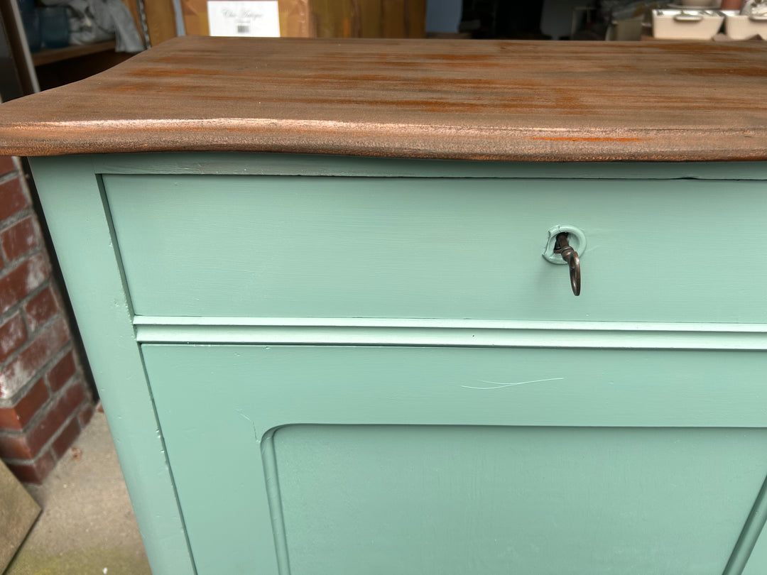 Antike Biedermeier Kommode Salbei Shabby Chic