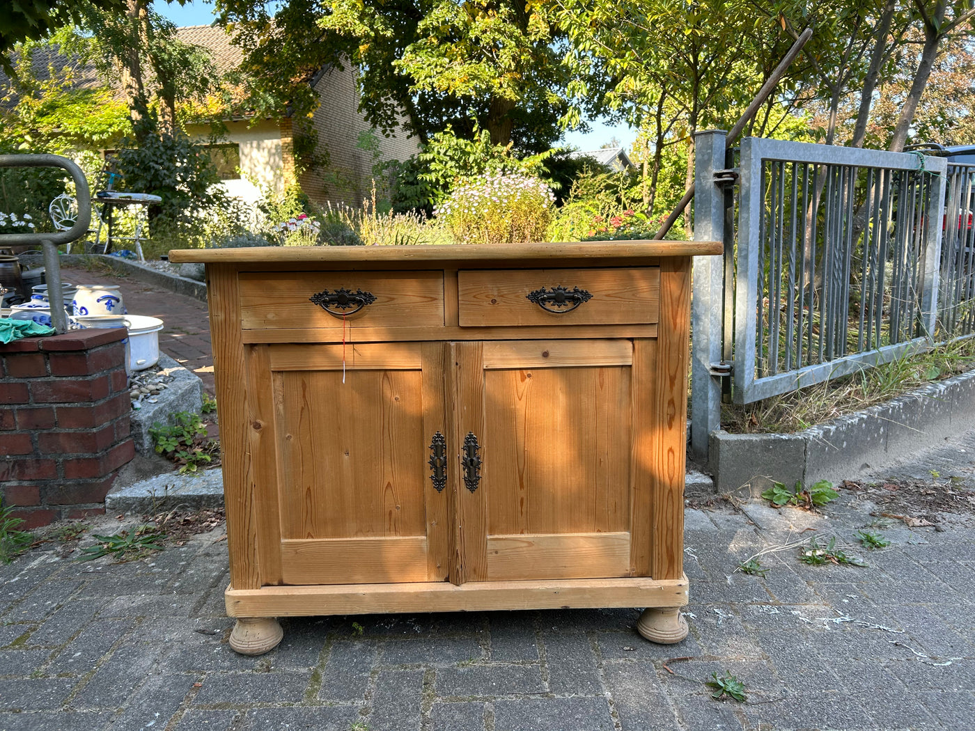Antike Kommode, Weichholz, Natur, Gründerzeit