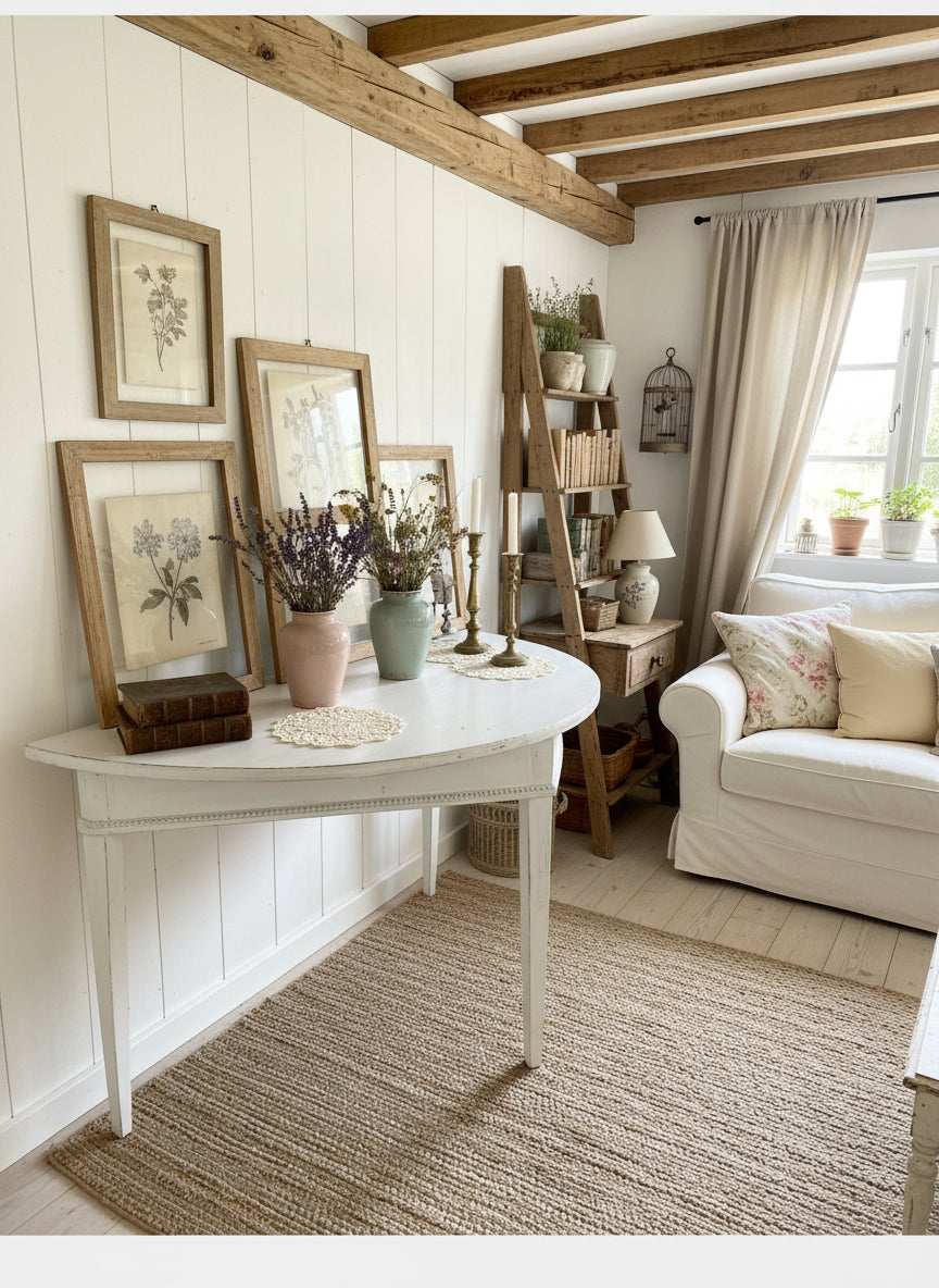 Antiker Konsoltisch, Gustavianisch, Shabby Chic