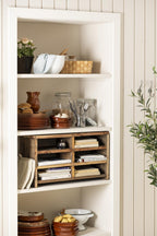 Ib Laursen Küchensieb Emaille weiß mit schwarzer Kante