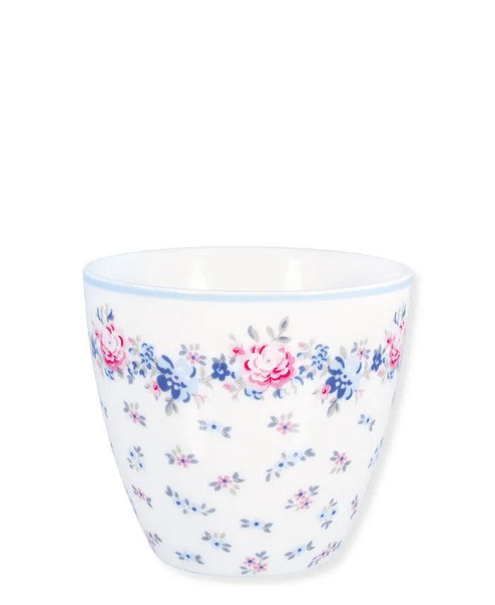 Greengate Latte Tasse Laura petit weiß/geblümt