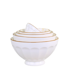 Latteschüsseln mit Muster 5er Set