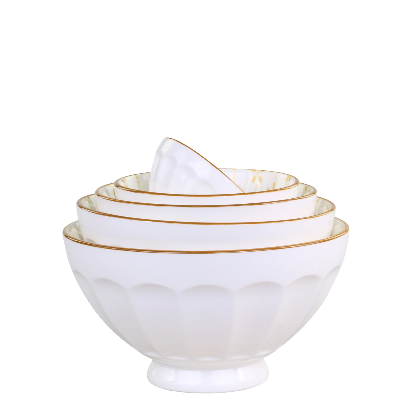 Latteschüsseln mit Muster 5er Set