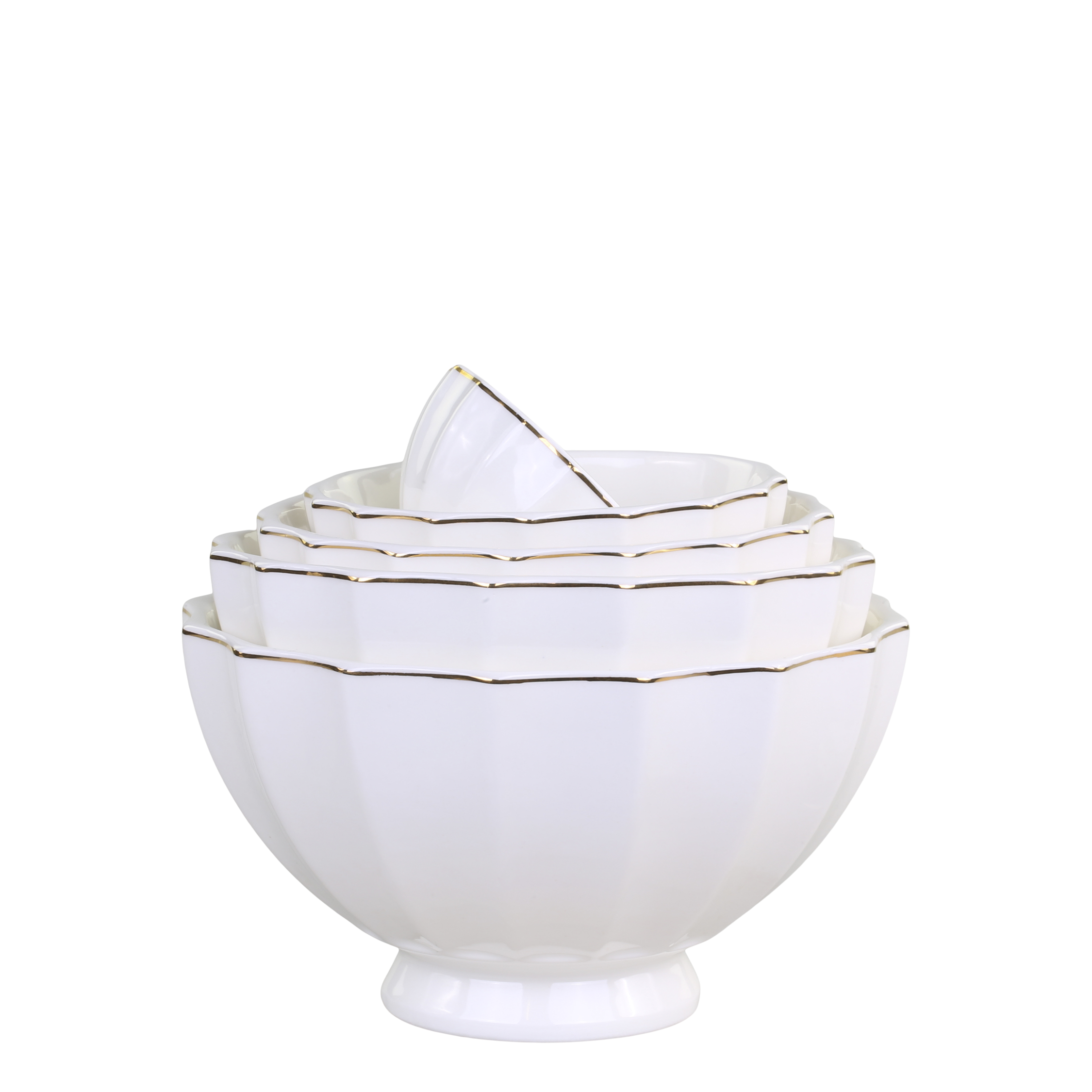Arés Latteschüssel mit Goldrand 5er Set