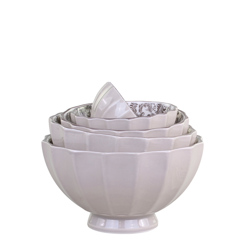 Latteschüsseln mit Muster 5er Set