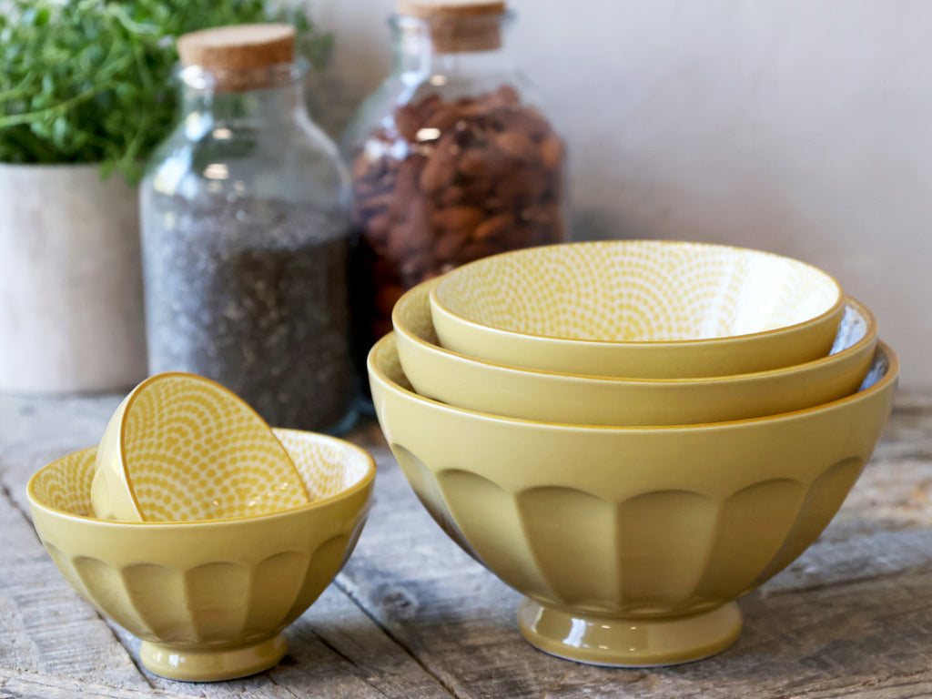 Latteschüsseln mit Muster 5er Set