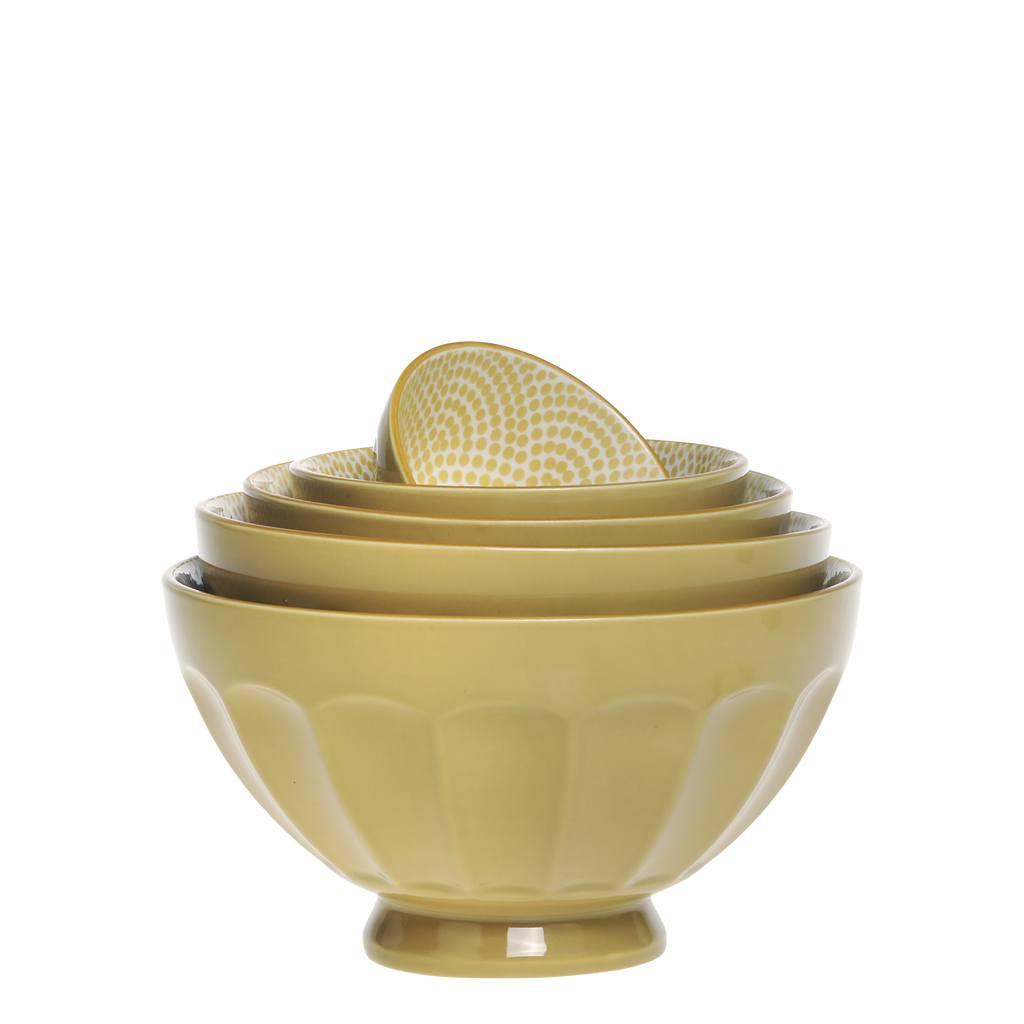 Latteschüsseln mit Muster 5er Set