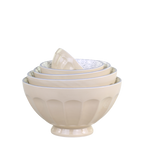 Latteschüsseln mit Muster 5er Set