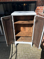 Antiker Schrank, hellgrau, Mooreiche