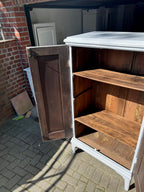 Antiker Schrank, hellgrau, Mooreiche