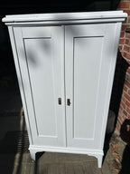 Antiker Schrank, hellgrau, Mooreiche