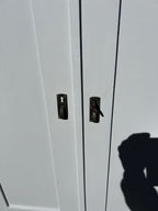 Antiker Schrank, hellgrau, Mooreiche