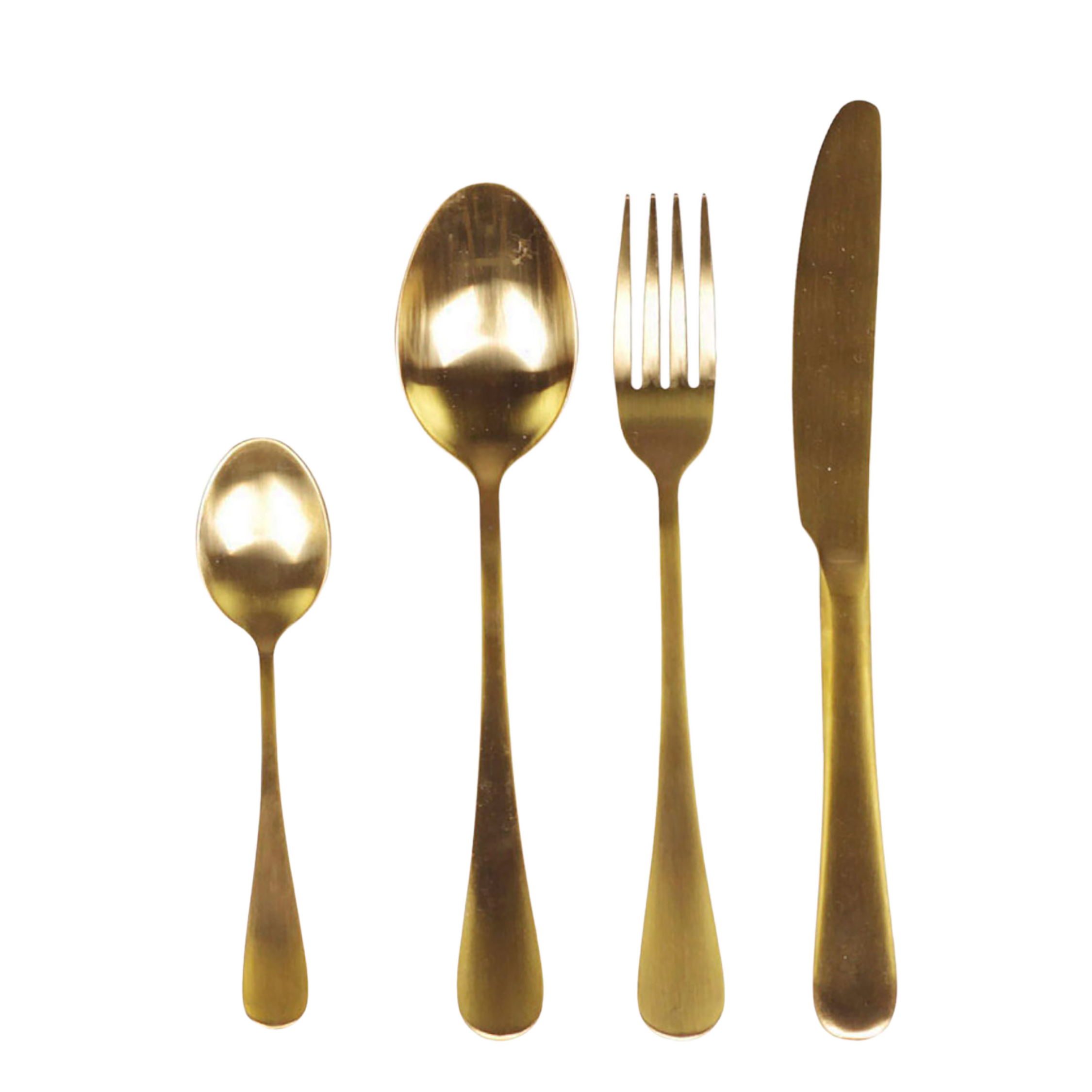 Chic Antique Nordique Besteck Set von 4 Gold