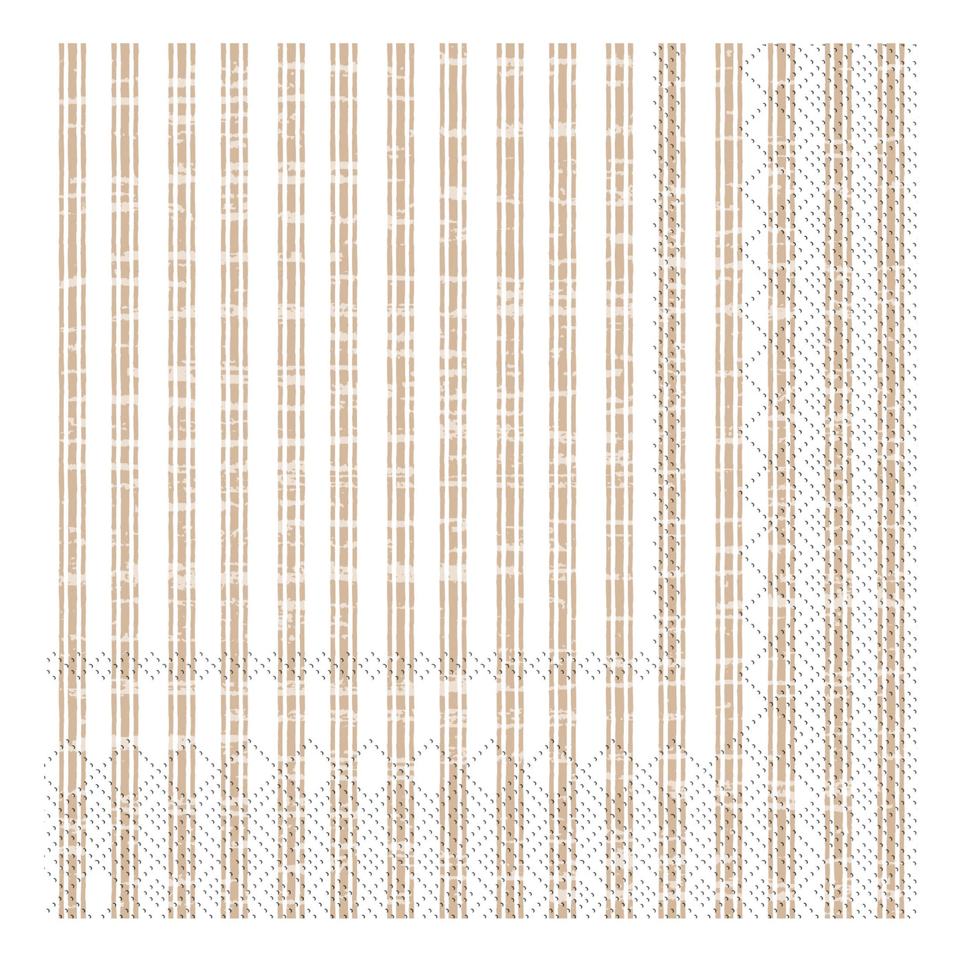 Papierservietten mit Streifen Beige (20 Stück/Packung)