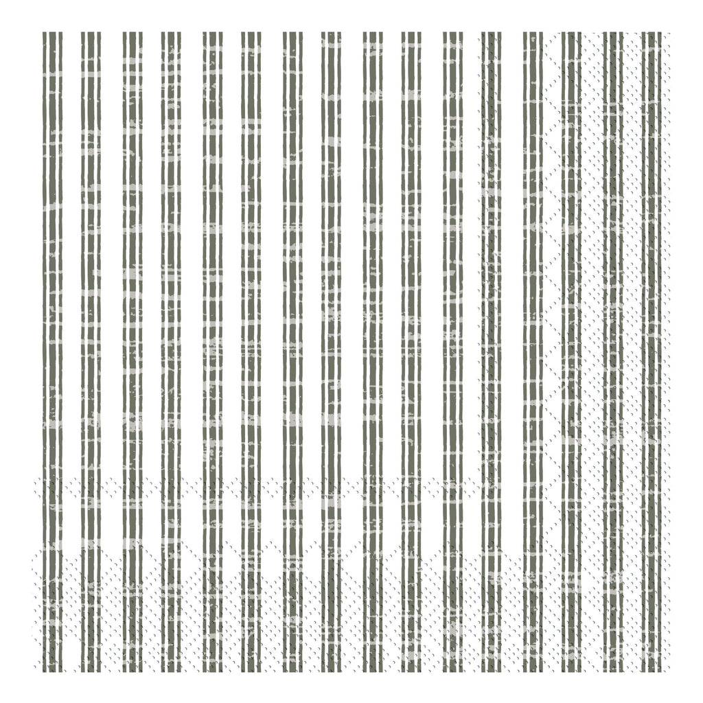 Papierservietten mit Streifen Olive (20 Stück/Packung)