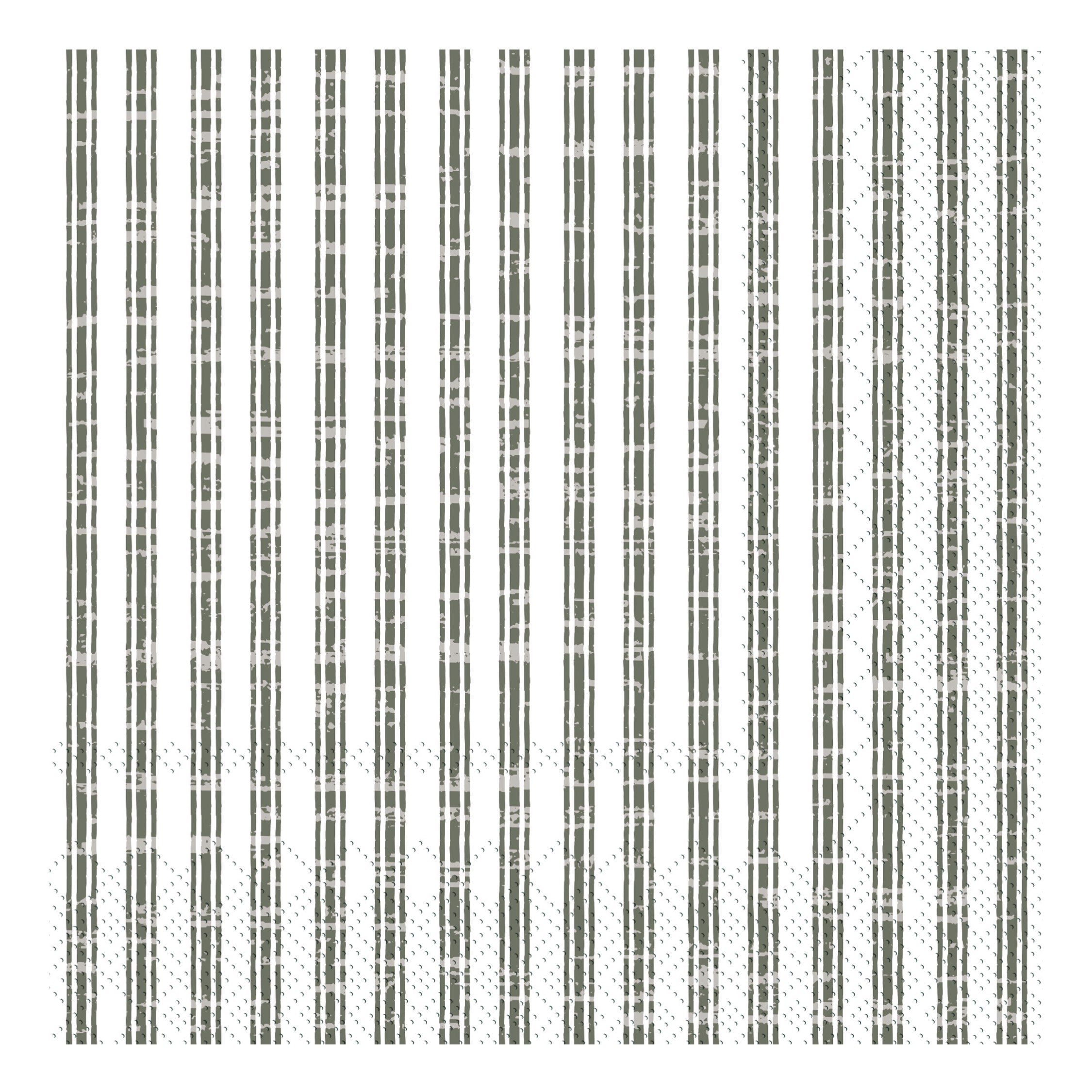 Papierservietten mit Streifen Olive (20 Stück/Packung)