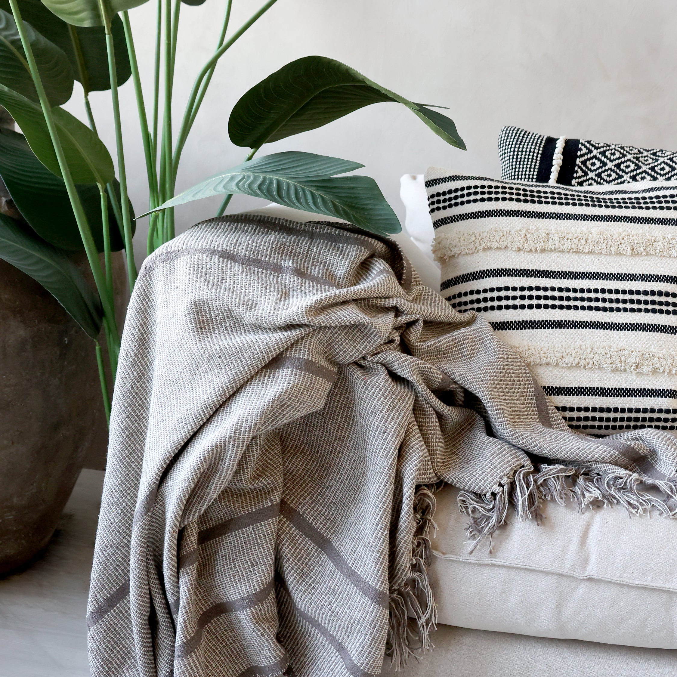 Chic Antique Aix Plaid Garnüberschuss