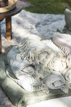 Plaid creme/hellrosa Streifenmuster