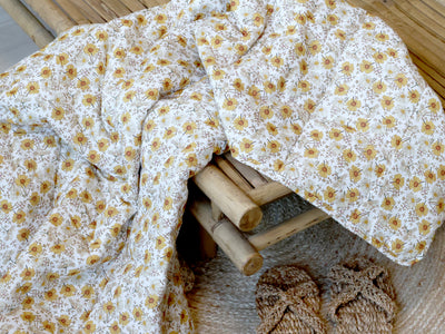 Vintage Quilt mit Magaritenprint