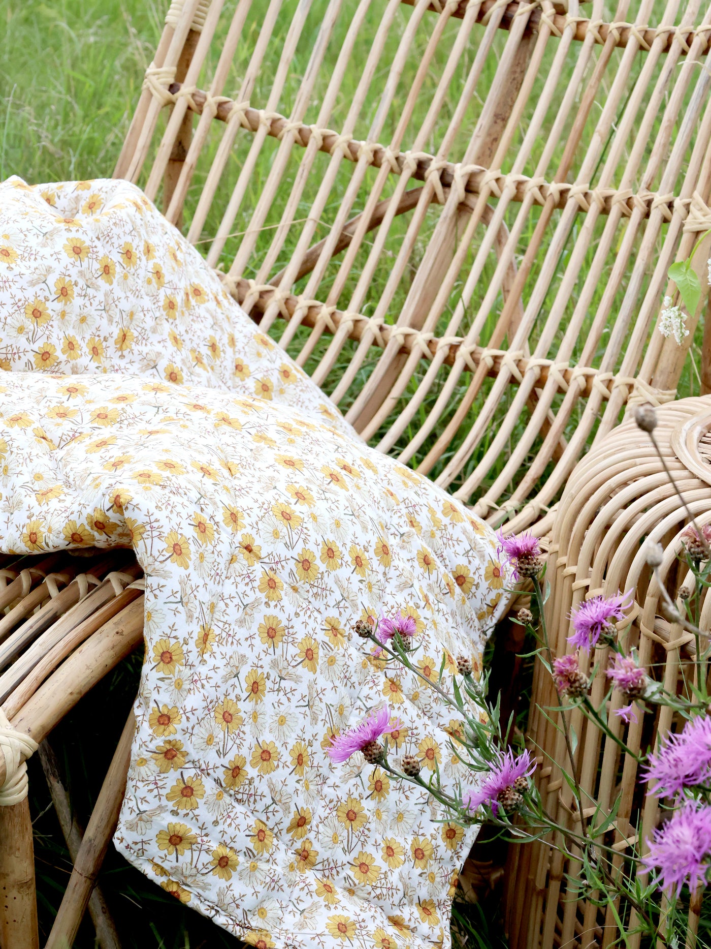 Vintage Quilt mit Magaritenprint