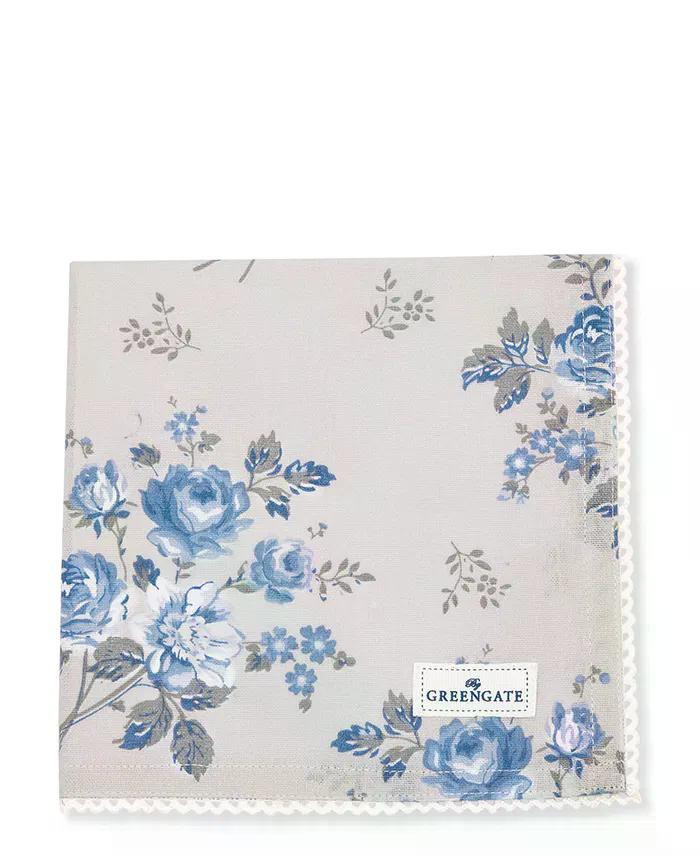 GreenGate Stoffserviette mit Spitze Harmony in Hellgrau