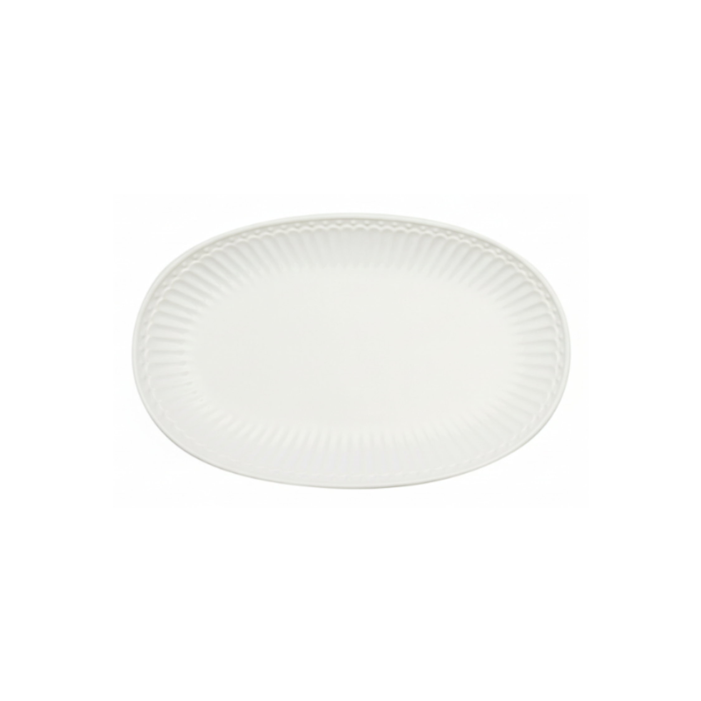 GreenGate Plätzchenteller Alice Weiß 14,5 cm – kleiner runder Porzellanteller mit Rillenrand