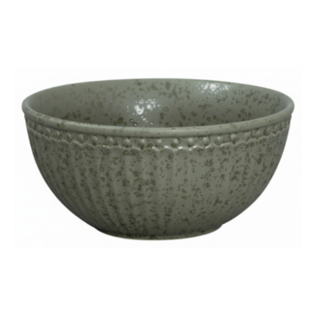 GreenGate Alice Müslischale Olivgrün aus Porzellan 14 cm