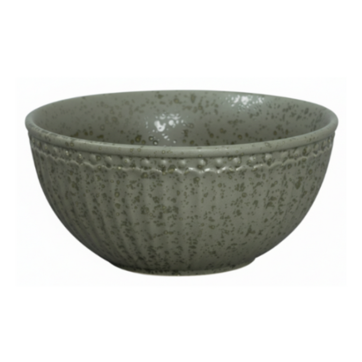 GreenGate Alice Müslischale Olivgrün aus Porzellan 14 cm
